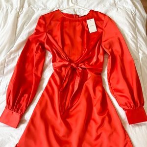 Orange Satin Idem Ditto Dress